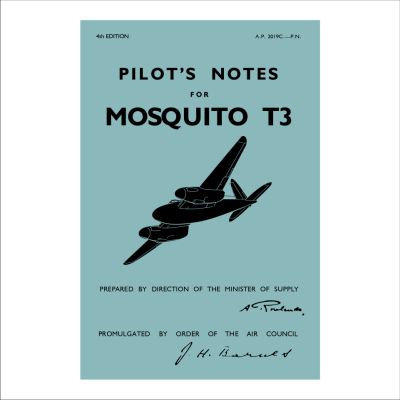 RAF "Pilot's Notes" for the Mosquito cover art